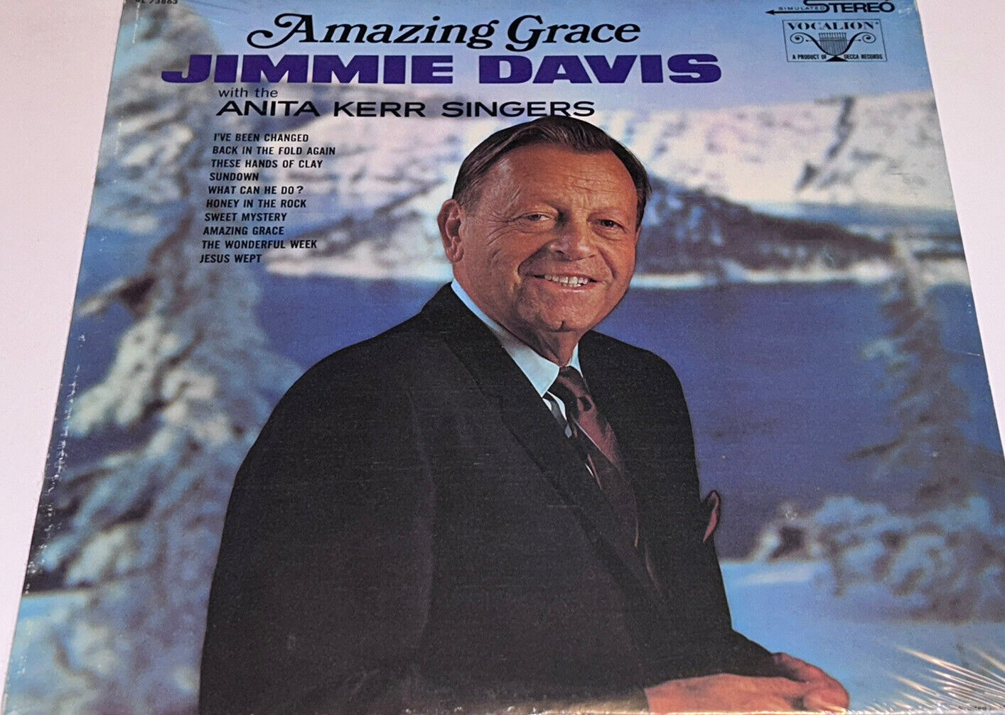 Jimmie Davis. Amazing Grace Sealed Vinyl Gospel Music Album Lp 22D1