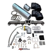 High-Flow CAT C15 3406E Exhaust Manifold With Install Kit and Intake