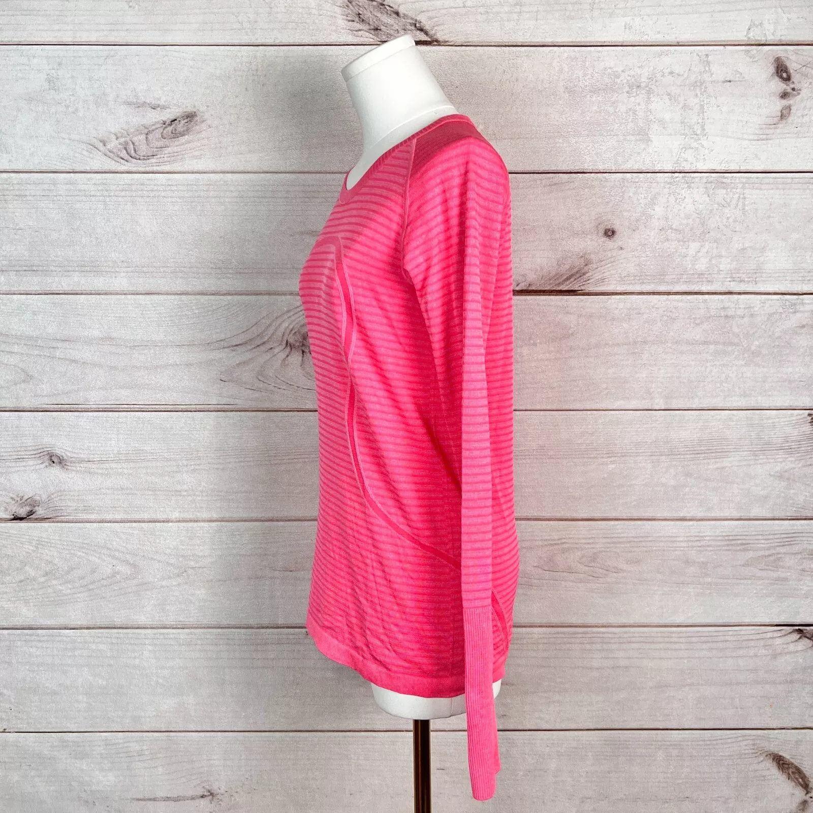 lululemon swiftly tech striped long sleeve training shirt