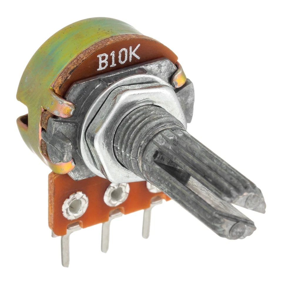 5pcs 10k Ohm Ω Linear (B) Taper Rotary Potentiometer Single Gang WH148 B10K - Image 4 of 4