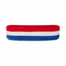 Suddora Kids Red White  Blue Head Sweatbands - Baby Headbands Terrycloth 