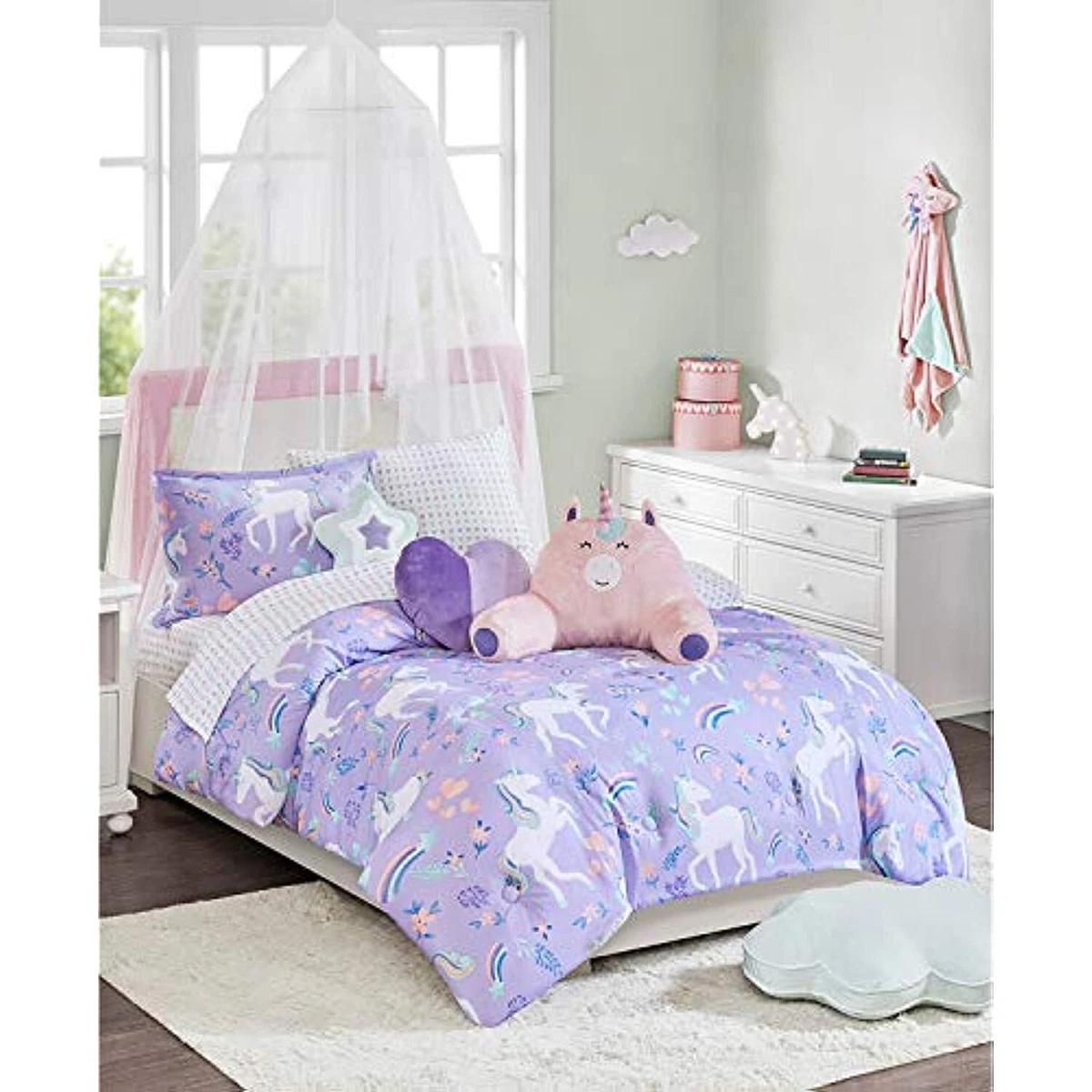 Unicorn comforter set queen deals