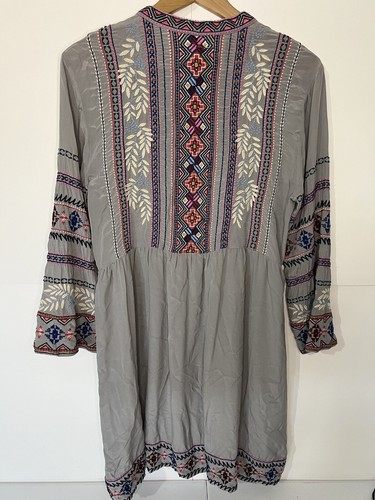 Johnny Was Biya Ellie Wide Hem Dress Embroidered XS EUC - Picture 5 of 6