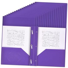 Pieces Plastic Folders with Pockets and Prong Folders with Prongs 60 Purple