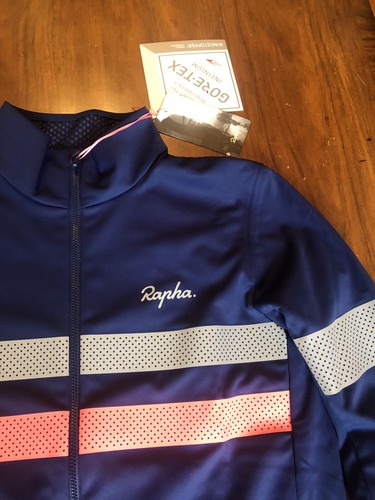 Rapha Brevet Gore-Tex Infinium long sleeve jersey Navy Size L - Picture 3 of 23