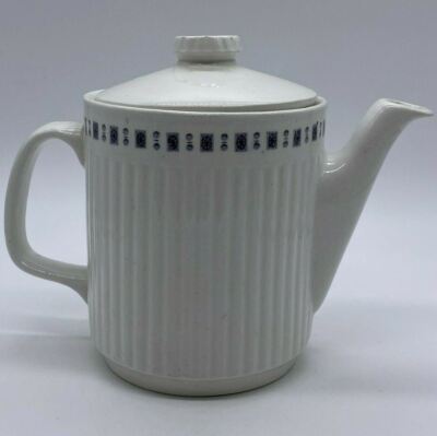 Retro 1970er Johnson Brothers Embassy Athena weiß Eisenstein Kaffee-/Teekanne