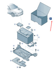 New SKODA SUPERB MK3 Protective Battery Casing With Cover 5N0915411F NO🇺🇸DUTY