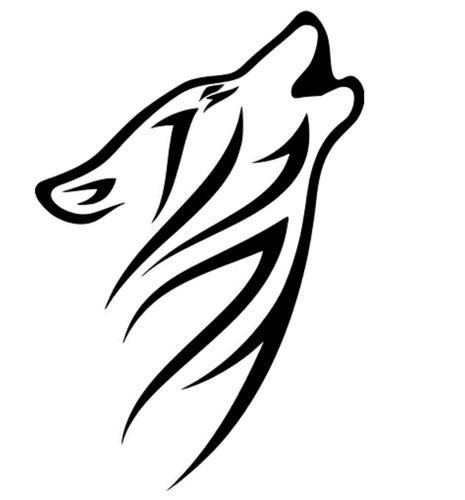 howling tribal wolf vinyl graphic decal car window sticker