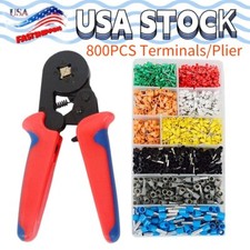 Ferrule Crimping Tool Kit Self-adjustable Ratchet Tool / 800pcs Wire Terminals