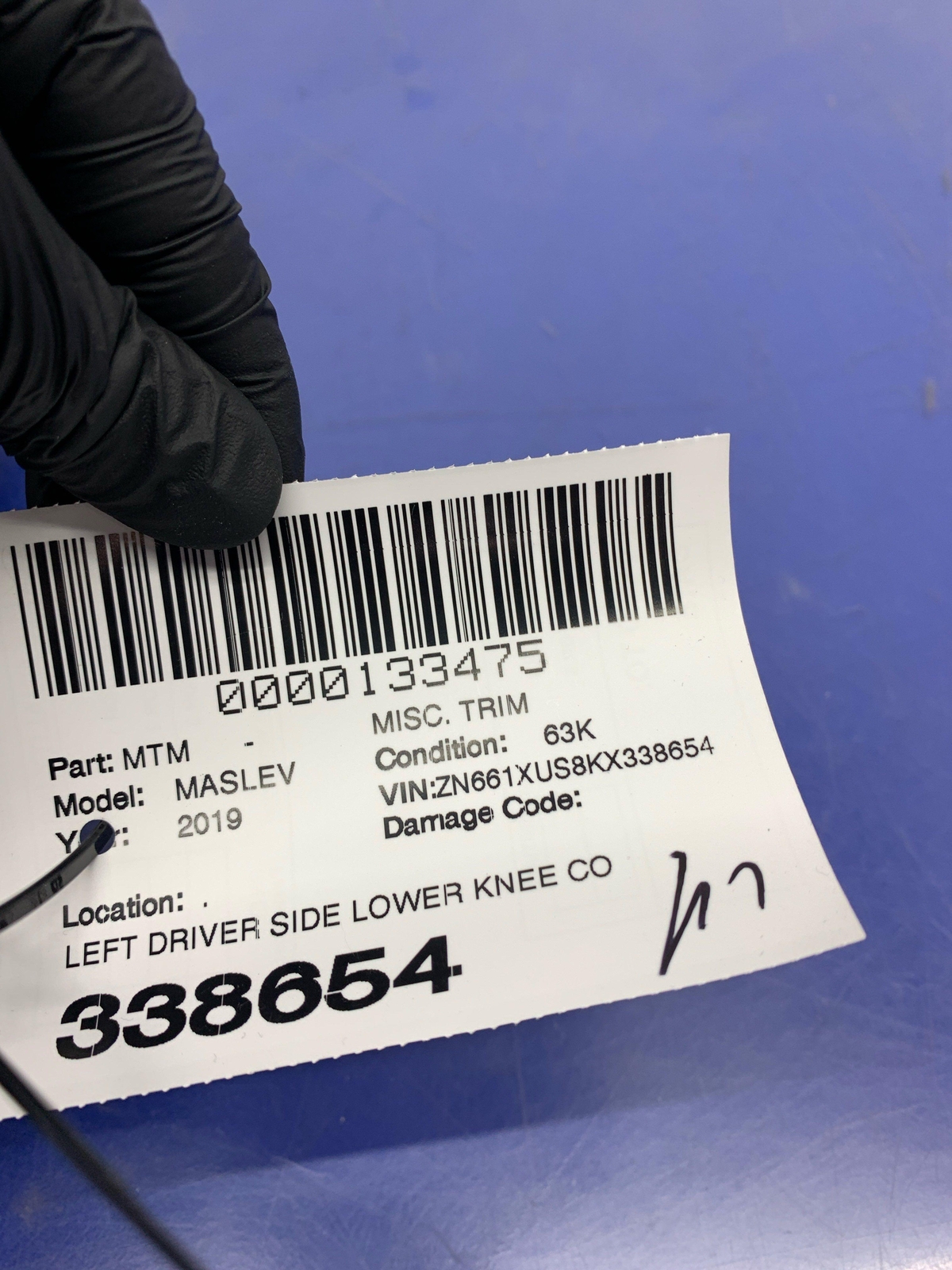 2017-2020 MASERATI LEVANTE M161 OEM LEFT DRIVER SIDE LOWER KNEE COVER TRIM PANEL