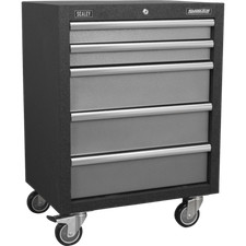 Image of Sealey Superline Pro Modular Mobile Cabinet 5 Drawer MSS System Black / Grey