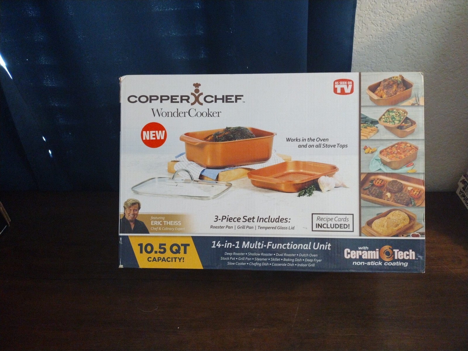 Copper Chef Wonder Cooker Brown 14 In 1 MultiUse 10.5 QT 3 Piece Set