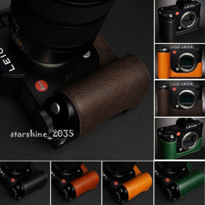 Genuine Leather Camera Half Case Bag Protective Covers Fit For Leica SL2 Digital