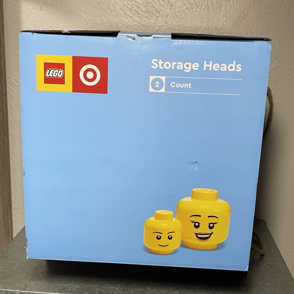 LEGO Collection x Target Storage Head Large Female 10” Small Boy 7” Exclusive - Image 3 of 4