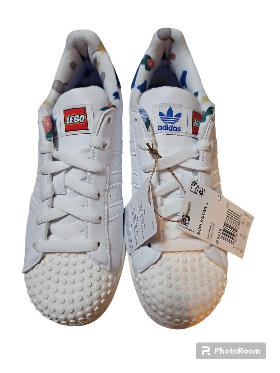 Adidas Superstar J x LEGO IF2178 White/Blue Size 4.5