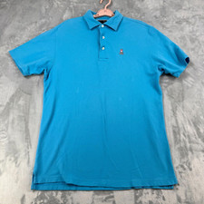 Psycho Bunny Polo Shirt Men's Size 8 Aqua Blue Pima Cotton Embroidered Logo