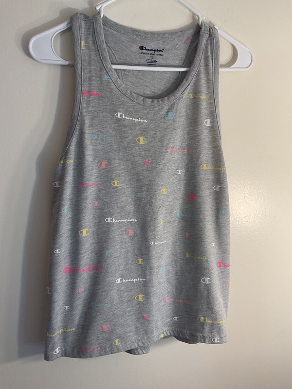 Youth Girls Size XL CHAMPION Tank Top Gray