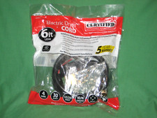  1926 - Certified Appliance Electric Dryer Power Cord 4-Prong 4-Wire 30A, 6 ft.