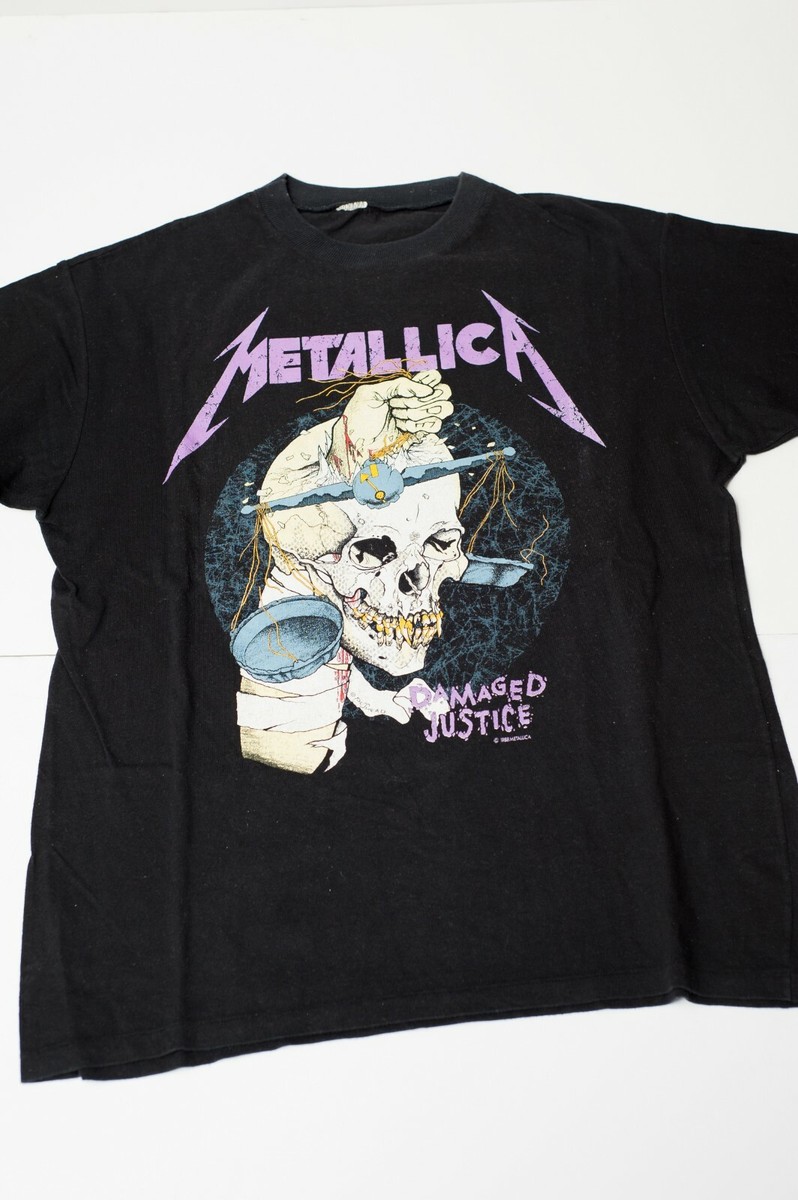 1988年製 llica Damaged Justice Tシャツ Metallica Damaged Justice Official Vintage T shirt RARE 1988