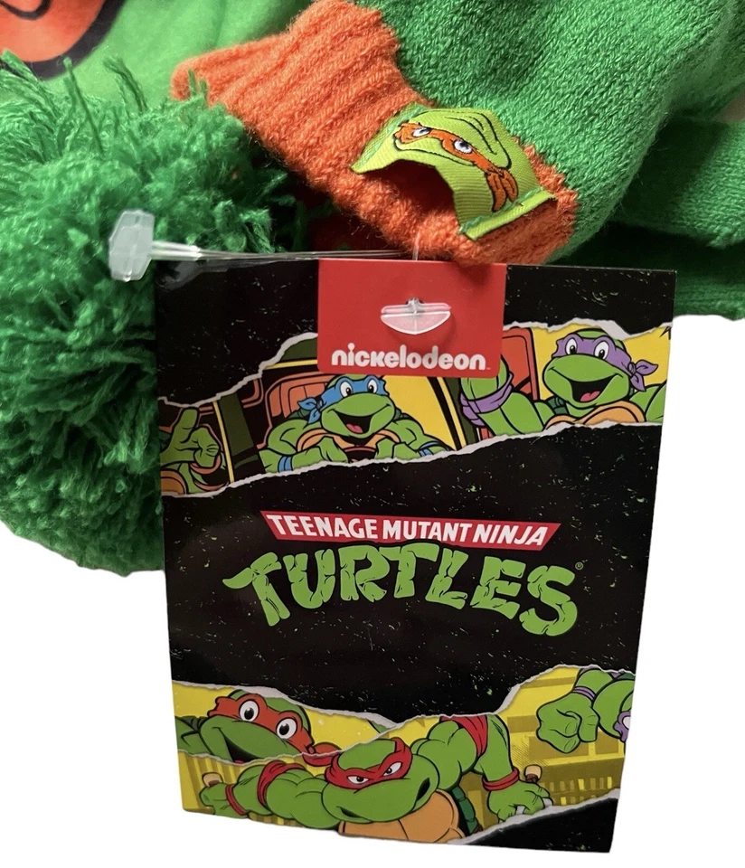 Nickelodeon Toddler Boys Teenage Mutant Ninja Turtles Hat Mitten Set Green NEW - Image 2 of 4