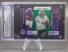 2020 Lamar Jackson ISA 10 Green Mosaic Flea Flicker Mark Ingram Marquise Brown