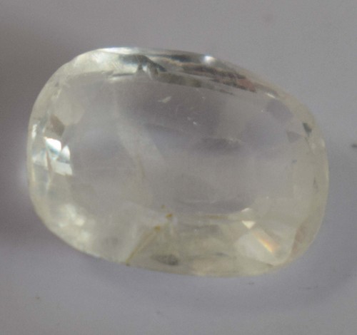 7.40 Ct Natural White Goshenite Beryl 13 x 10 mm Oval Gemstone Certified B75991 - Picture 6 of 6