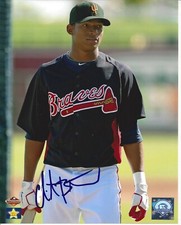 Christian Bethancourt autographed 8x10 Atlanta Braves Free Shipping #S869