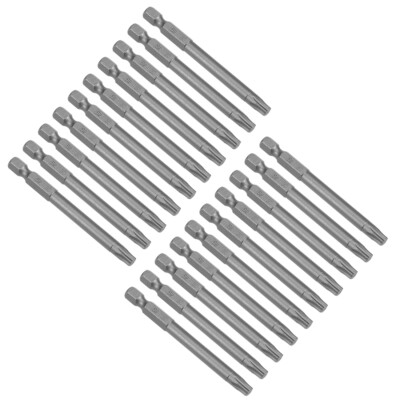 20pcs 75mm Long 1/4'' Hex Shank T30 Torx Screwdriver Bit S2 High Alloy Steel