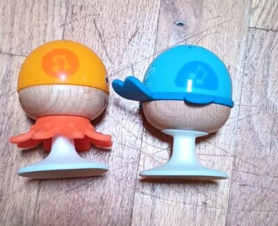 Hape Stay-Put Rattle Set of sea Animal Suction Rattle Toys Whale