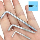 Heavy Duty Screw-in L Hook With PH2 Phillips Drive 80mm X 6mm - View #7