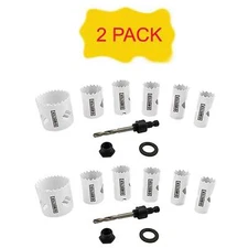 Master Mechanic 255412 7 PC Bi-Metal HOLE SAW KIT 2-Pack