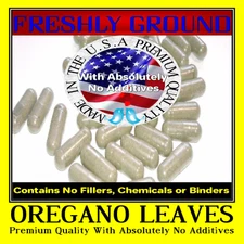 OREGANO LEAVES With Absolutely No Additives High Potency 100 Vegetarian Capsules