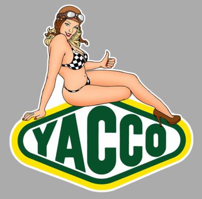 YACCO right pin up right vinyl sticker laminated