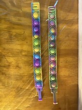 2 Push Pop Bracelet Bubble Pop Fidget Toy Sensory Wrist Band Rich It Fidget For