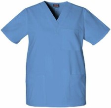 CHEROKEE WOMEN'S SCRUB TOP,BLUE,XLARGE