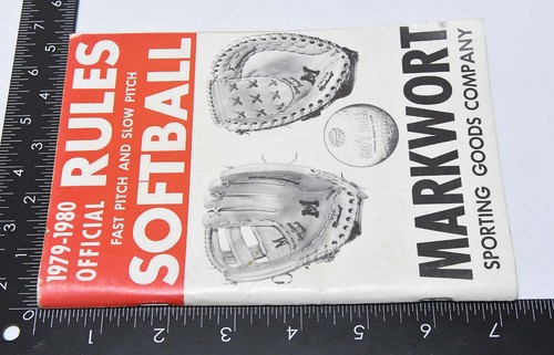 1979-80 MARKWORT SPORTING GOODS RULES FOR SLOW AND FAST PITCH SOFTBALL - Picture 4 of 4