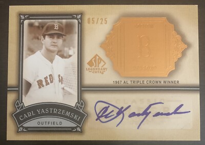 Carl YASTRZEMSKI 2005 SP Legendary Cuts BRONZE Classic Careers AUTO #CC-CY 5/25