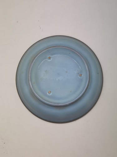 Song Dynasty Style Celadon Plate - Ru Kiln Influence - Antique Dish - 5.5in - Picture 2 of 2