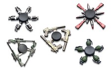 Metal Gun Fidget Spinner Combat Military Marine Rifle Soldier Pistol War Shooter