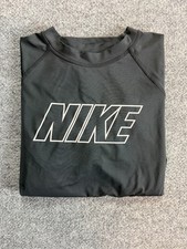 Nike Swim Long Sleeve Black Dri-Fit Shirt Boy's Large - UPF 40  New 
