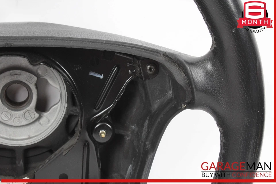 00-03 Mercedes W210 E320 E430 CLK320 4 Spoke Driver Steering Wheel Black OEM - Image 3 of 4