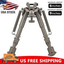 6-9 inch Hunting Swivel Stud Bipod Spring Return with Picatinny Adapter Upgraded