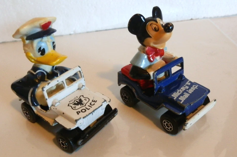 1979 Matchbox Mickey Mouse Mail Jeep & Donald Duck Police Disney Series - Image 3 of 4