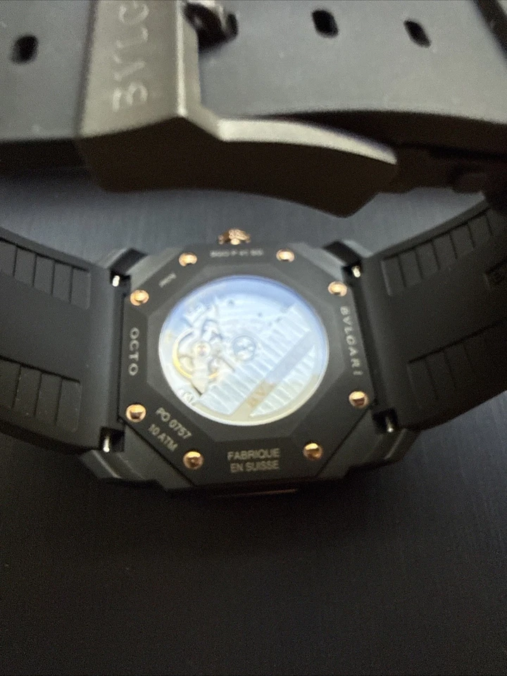 Relógio preto masculino Bvlgari Octo - 103085 - Imagem 4 de 4