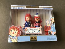 1999 Mattel, Barbie Classic Raggedy Ann  Andy Dolls. 1st in Collection. NIB