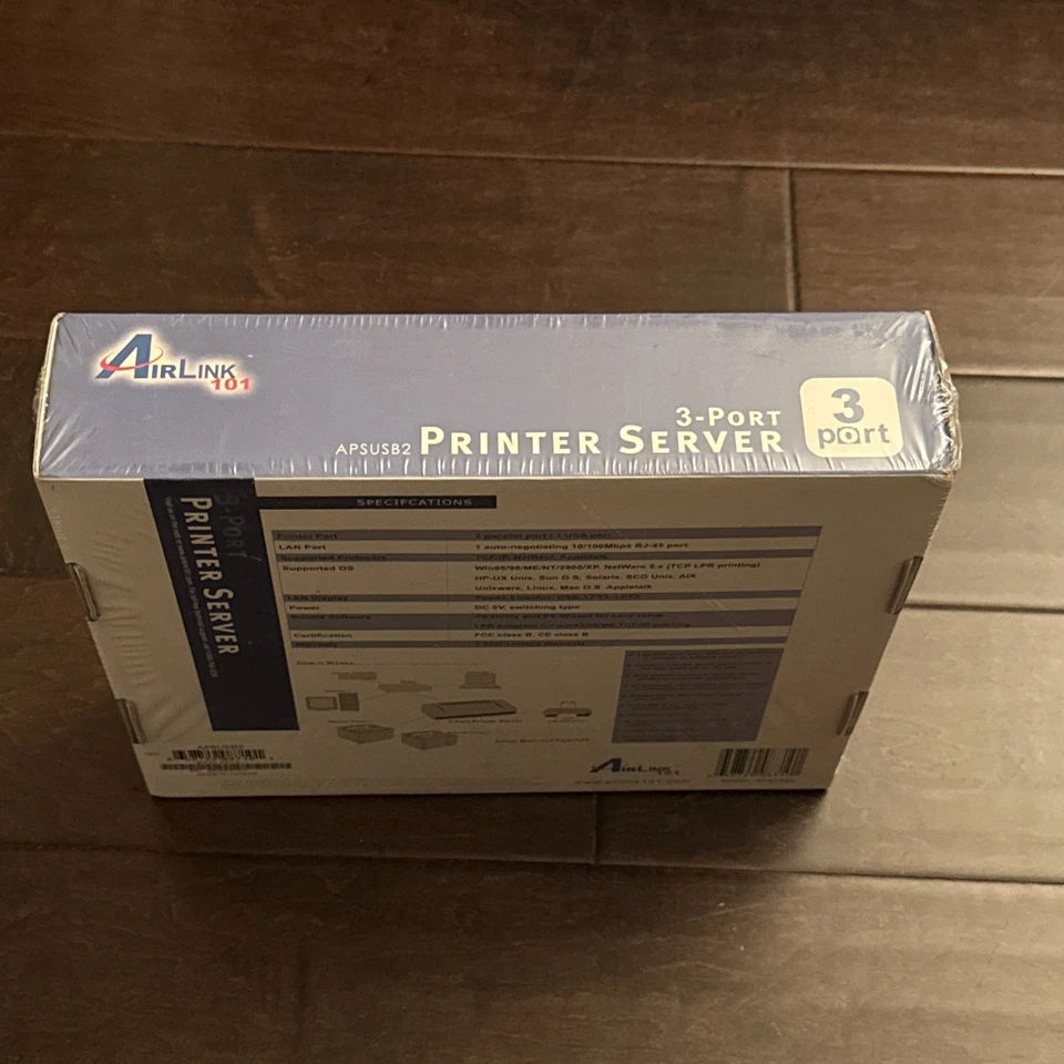 New & sealed AirLink 3-Port Printer Server APSUSB2 - Image 3 of 3