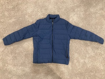 Calvin Klein Puffer Jacket Blue L Water Resistant Wind Protection Storm