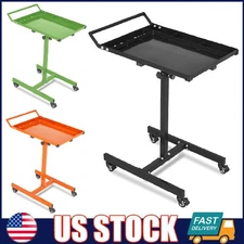 Heavy Duty Adjustable Rolling Work Table ,Mechanics Tool Tray Cart with Wheels