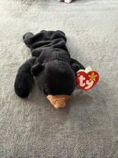 TY Beanie Baby “Blackie” The Bear w/ Tag Errors - Vintage 1993 Original