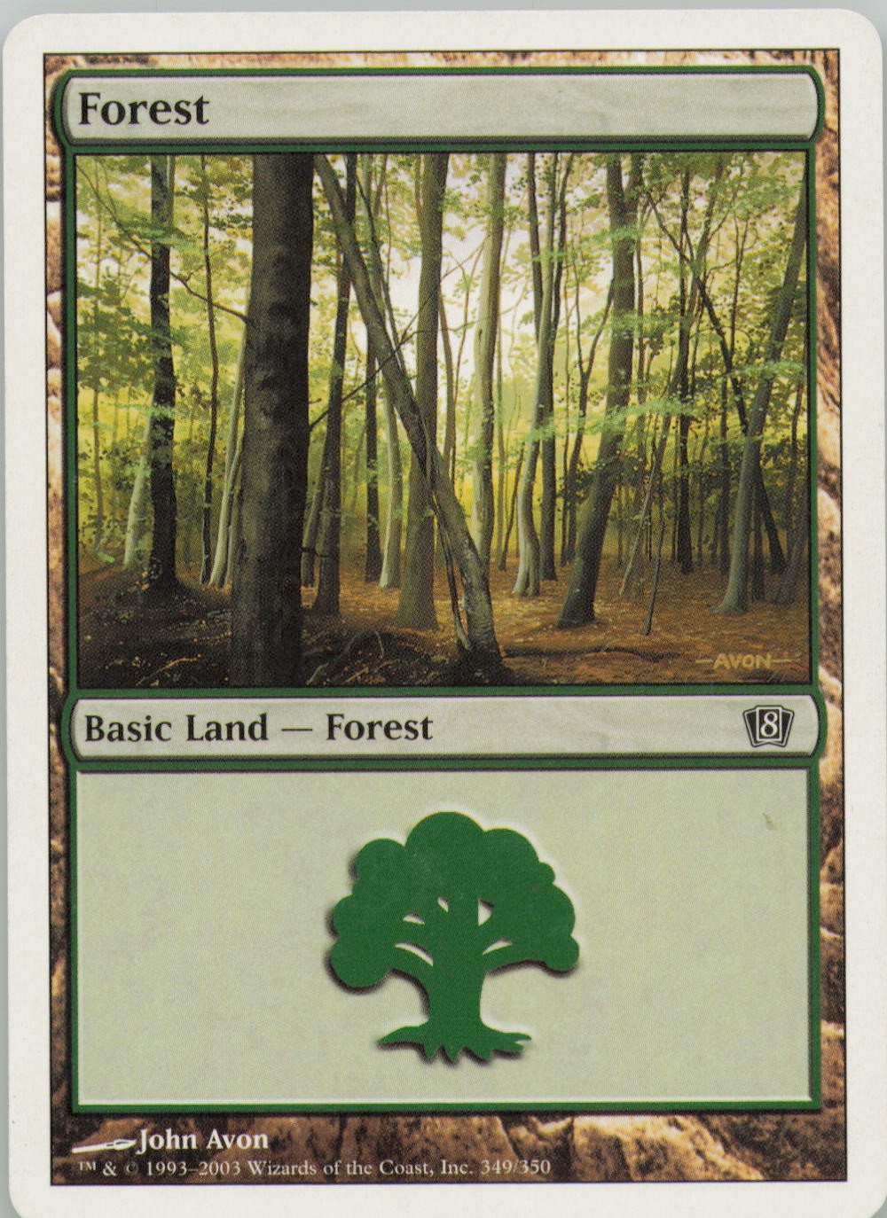 FOREST (349) 349 LAND 8TH EDITION MAGIC: THE GATHERING LP